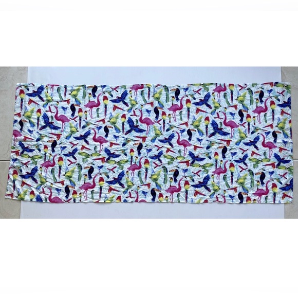 Bird Print Scarve Multicoloured Birds Parrot Toucan Flamingo Parrot Lightweight - Picture 4 of 7